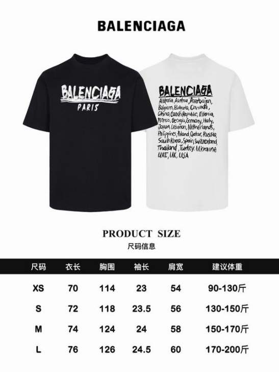 Picture of Balenciaga T Shirts Short _SKUBalenciagaXS-Lsxtx3520838